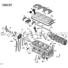 01- Cylinder Head pour Sea-Doo 2007 GTI 4-TEC SE, 2007