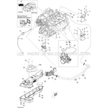 01- Engine And Air Intake Silencer pour Sea-Doo 2007 GTI 4-TEC SE, 2007