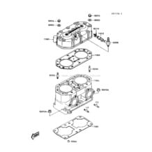 Cylinder Head/Cylinder pour Kawasaki 1990 Jet Mate