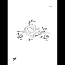 Engine Mount pour Kawasaki 1989 650 SX