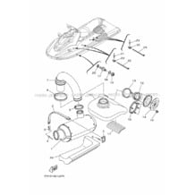 EXHAUST 3 pour Yamaha 2019 WaveRunner EXR - ER1050U - 2019