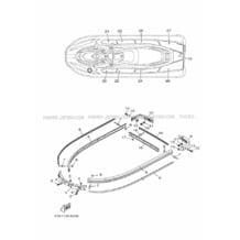 GUNWALE & MAT pour Yamaha 2019 WaveRunner EXR - ER1050U - 2019