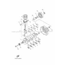 CRANKSHAFT & PISTON pour Yamaha 2019 WaveRunner FX CRUISER HO - FB1800AU - 2019