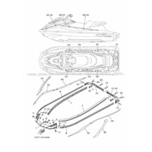 GUNWALE & MAT pour Yamaha 2019 WaveRunner GP1800R - GP1800U - 2019