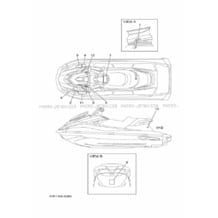 IMPORTANT LABELS pour Yamaha 2019 WaveRunner GP1800R - GP1800U - 2019