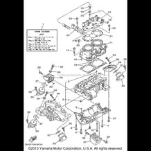 CYLINDER CRANKCASE 1 pour Yamaha 1998 WaveRunner WAVE RUNNER GP800W - GP800W - 1998