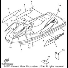 GRAPHIC TOOL pour Yamaha 1998 WaveRunner WAVE RUNNER GP800W - GP800W - 1998