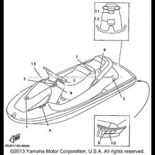 IMPORTANT LABELS pour Yamaha 1998 WaveRunner WAVE RUNNER GP800W - GP800W - 1998