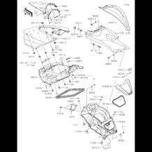 Hull Middle Fittings pour Kawasaki 2019 Ultra LX