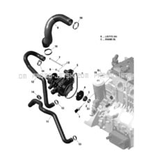01- Engine Cooling pour Sea-Doo 2019 004 - GTI 155, 2019