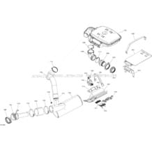 01- Exhaust System pour Sea-Doo 2019 002 - GTI 130, 2019