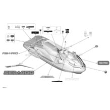09- Decals pour Sea-Doo 2019 004 - FISH PRO, 2019