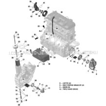 01- Engine Lubrication pour Sea-Doo 2019 003 - GTX 300, 2019