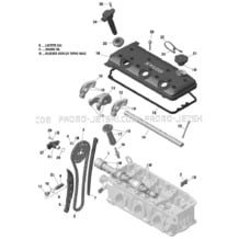 01- Valve Train pour Sea-Doo 2019 003 - GTX 300, 2019