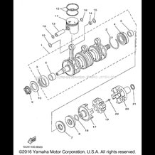 CRANKSHAFT PISTON pour Yamaha 1998 WaveRunner WAVE RUNNER XL1200 - XL1200W - 1998