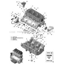 01- Engine Block pour Sea-Doo 2019 002 - RXT 300, 2019