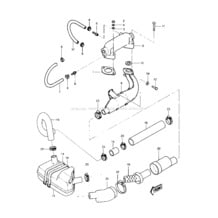 Muffler(JS440-A14) pour Kawasaki 1990 JS440