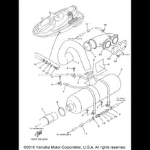 EXHAUST 2 pour Yamaha 1998 WaveRunner WAVE RUNNER XL1200 - XL1200W - 1998