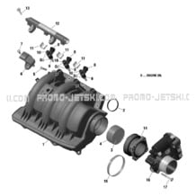 02- Air Intake Manifold And Throttle Body  - 903 pour Sea-Doo 2019 001 - Spark 900 ACE, 2019