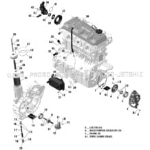 01- Engine Lubrication pour Sea-Doo 2019 001 - WAKE 155, 2019