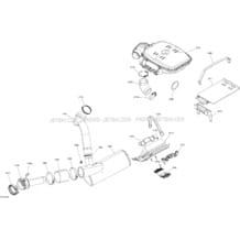 01- Exhaust System pour Sea-Doo 2019 001 - WAKE 155, 2019