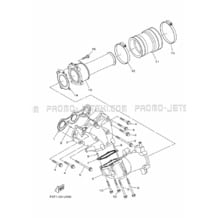 EXHAUST 1 pour Yamaha 2020 WaveRunner VX - VX1050CV - 2020