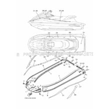 GUNWALE & MAT pour Yamaha 2020 WaveRunner VX - VX1050CV - 2020