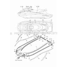 GUNWALE & MAT pour Yamaha 2020 WaveRunner VX CRUISER HO - VC1800V - 2020