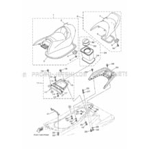 SEAT & UNDER LOCKER pour Yamaha 2020 WaveRunner VX CRUISER HO - VC1800V - 2020