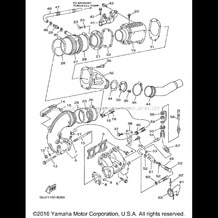 EXHAUST 1 pour Yamaha 1998 WaveRunner WAVE RUNNER XL760 (XL760W) 1998