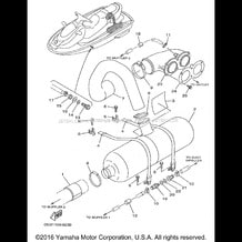 EXHAUST 2 pour Yamaha 1998 WaveRunner WAVE RUNNER XL760 - XL760W - 1998