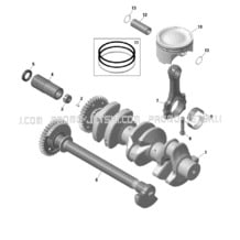 01- Engine - Crankshaft And Pistons pour Sea-Doo 2020 001 - FISH PRO 170, 2020