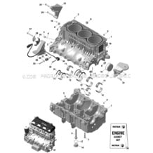 01- Engine - Crankcase -  1630 SCIC pour Seadoo 2020 002 - WAKE PRO 230, 2020