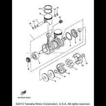 CRANKSHAFT PISTON pour Yamaha 1998 WaveRunner WAVEVENTURE 700 (WVT700W) 1998