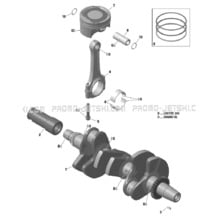 01- Crankshaft And Pistons  - 903 pour Sea-Doo 2020 003 - Spark TRIXX, 2020