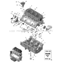 01- Engine - Crankcase pour Sea-Doo 2020 001 - RXT 300, 2020