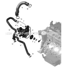 01- Engine - Cooling pour Sea-Doo 2020 003 - GTX 300, 2020