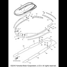 GUNWALE MAT pour Yamaha 1998 WaveRunner WAVEVENTURE 700 (WVT700W) 1998