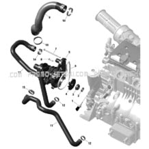 01- Engine - Cooling pour Seadoo 2020 001 - GTX 170, 2020