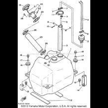 FUEL TANK pour Yamaha 1990 WaveRunner WAVE RUNNER III 650 (WRA650D) 1990
