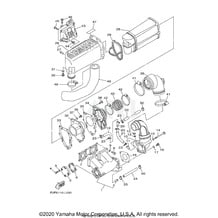 EXHAUST 1 pour Yamaha 2018 WaveRunner SJ700B-T - 2018