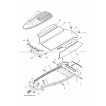 GUNWALE & MAT pour Yamaha 2018 WaveRunner SJ700B-T - 2018