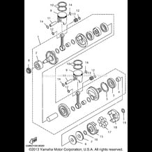 CRANKSHAFT PISTON pour Yamaha 1999 WaveRunner SUPER JET 700 (SJ700AX) 1999