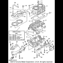 CYLINDER CRANKCASE pour Yamaha 1999 WaveRunner SUPER JET - SJ700AX - 1999