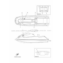 IMPORTANT LABELS pour Yamaha 2019 WaveRunner SUPER JET - SJ700B-U - 2019