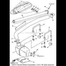 EXHAUST 2 pour Yamaha 1999 WaveRunner SUPER JET 700 (SJ700AX) 1999