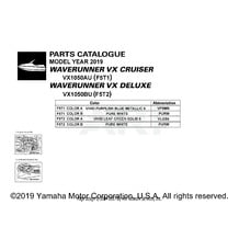 1 TITLE PAGE pour Yamaha 2019 WaveRunner VX CRUISER VX1050BU - VX1050AU - 2019