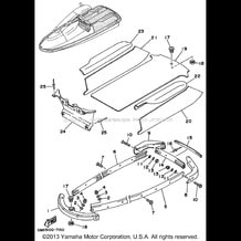 GUNWALE MAT pour Yamaha 1999 WaveRunner SUPER JET - SJ700AX - 1999