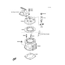 Cylinder Head/Cylinder pour Kawasaki 1991 300 SX