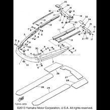GUNWALE - MAT pour Yamaha 1990 WaveRunner WAVE RUNNER III 650 (WRA650D) 1990